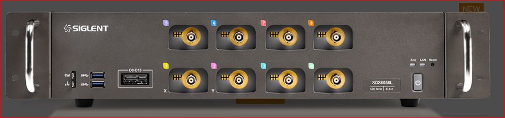 Siglent SDS6208L Digitales Speicheroszilloskop / Das SDS6208L ist ein Speicheroszilloskop bietet eine Bandbreite von 2 GHz, sowie 8 analoge Kanäle und 16 digitale Kanäle