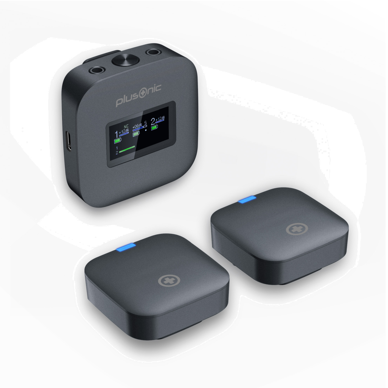 Plusonic Wireless Mikrofone Kit PS-TDS8 USB Type C/Lightning/3,5mm Klinke WiFi-Micro ALLTRAVEL