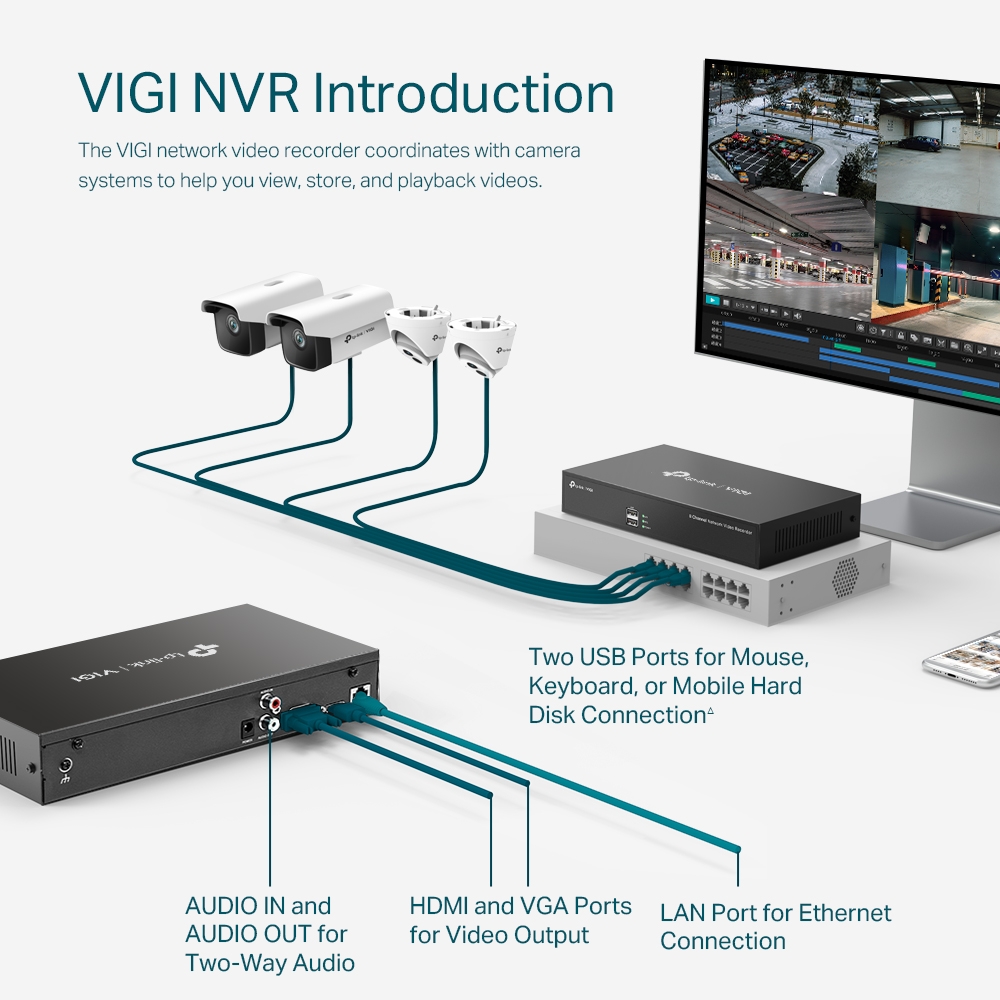 VIGI by tp-link 8 Channel Network Video Recorder - VIGI NVR1008H