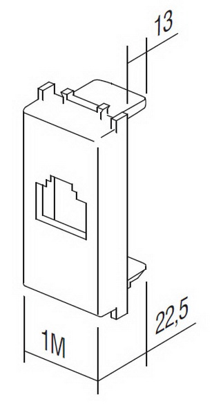 TEM Serie  Modul Steckdosen ADAPTER KS UNIVERSAL1M ES