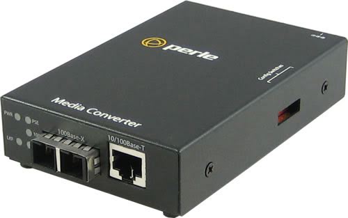 Perle Medien Rate Konverter 10/100 RJ45/SC Monomode PoE