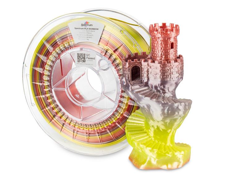 Spectrum Filaments 81020 3D printing material Polylactic acid (PLA), Silk Multicolour 1 kg