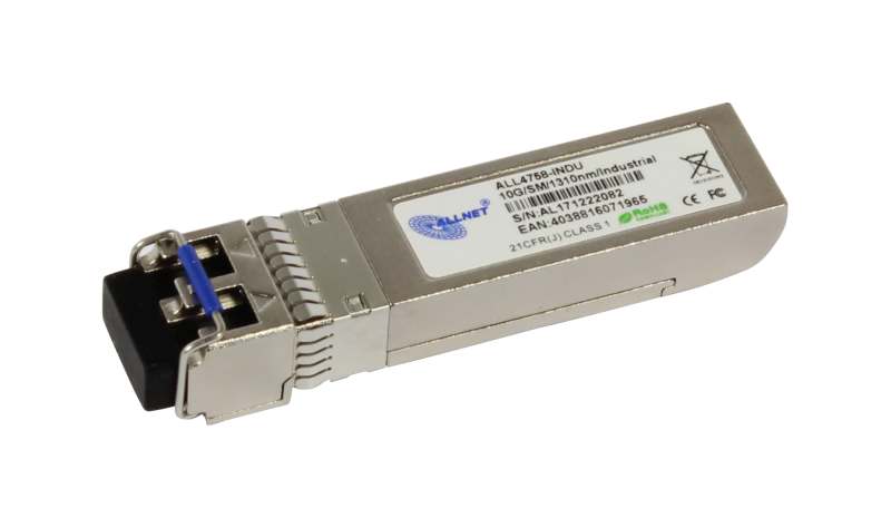 ALLNET Switch Modul ALL4758-INDU SFP+(Mini-GBIC), 10Gbit Singlemode, LR/LC, Industrial -40 -+85Grad, DDM, bis 20Km ALLNET Switch Modul ALL4758-INDU SFP+(Mini-GBIC), 10Gbit Singlemode, LR/LC, Industrial -40 -+85Grad, DDM, bis 20Km
