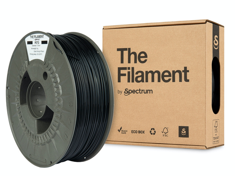 Spectrum Filaments TF-24015 3D printing material Polyethylene Terephthalate Glycol (PETG) Black 1 kg
