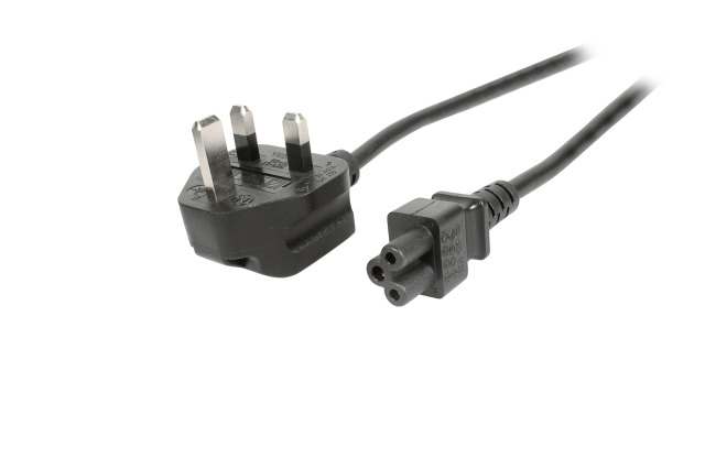 Netzkabel 230V UK-Stecker->C5(Buchse), 5m, Black, (Kleeblatt,Mickymaus) Netzkabel 230V UK-Stecker->C5(Buchse), 5m, Black, (Kleeblatt,Mickymaus)