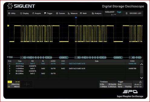 Siglent SDS5000X-FlexRay Freischaltlizenz für Signaldekodierungs und Triggerfunktion