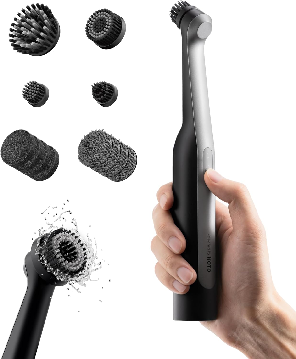 HOTO • Cleaning Tools • Wand Cordless Spin Scrubber 12-Piece Ultimate Kit • QWQJA07