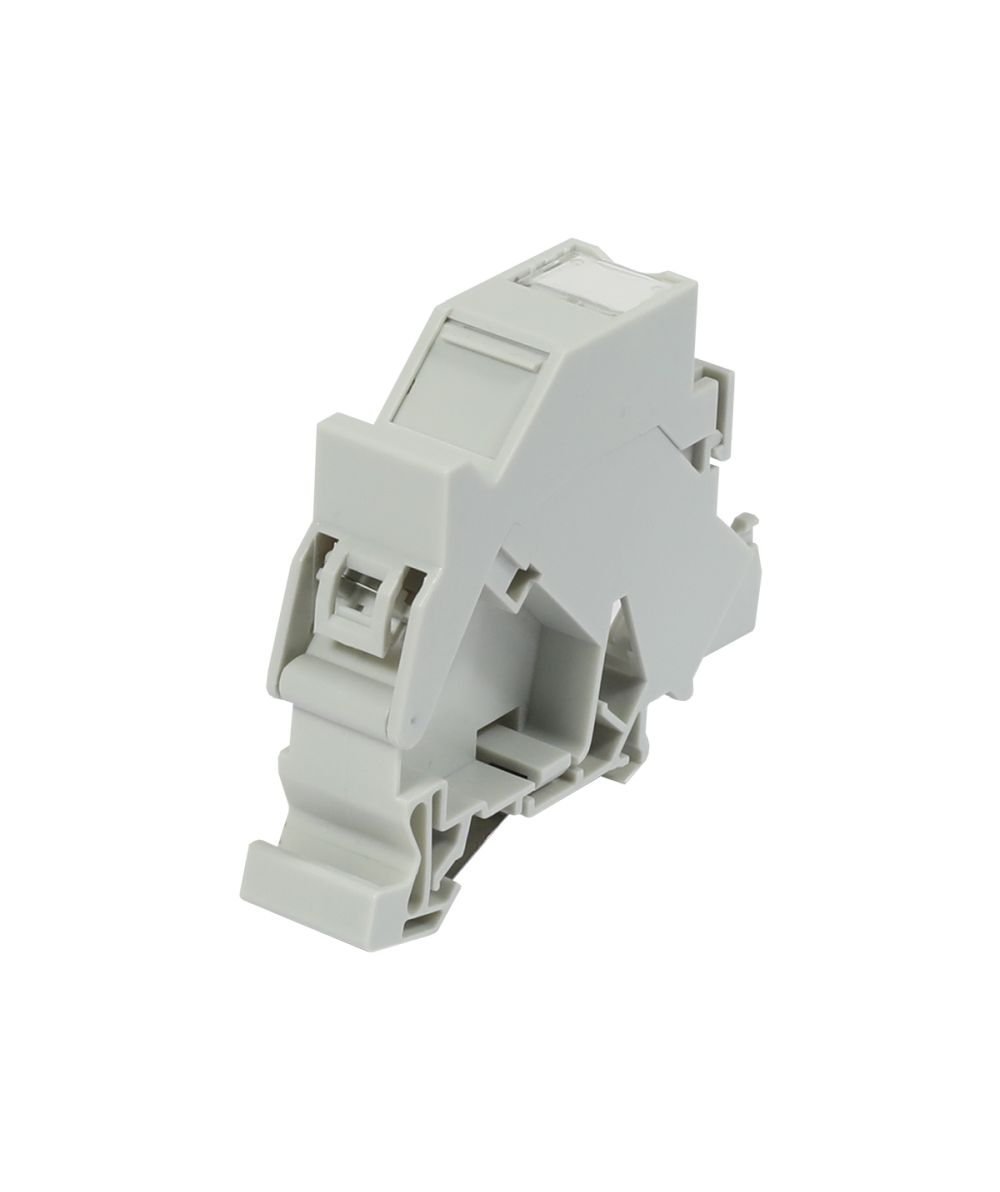 Dosen TP,DIN-Rail(Hutschiene), CAT6A, 1-fach, Keystone Modul Slim-line/Short 3P, ABS(Slim), Synergy 21,