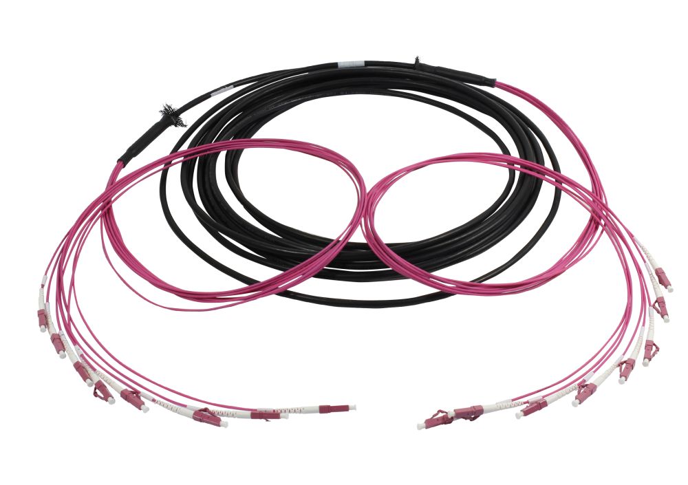 Synergy 21 S217070 InfiniBand/fibre optic cable 10 m 8x LC U-DQ(ZN) BH Black, Violet