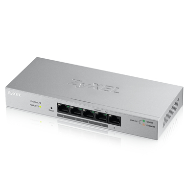 Zyxel Switch smart managed Layer2 5 Port • 5x 1 GbE • Desktop • Lüfterlos • GS1200-5 Zyxel Switch smart managed Layer2 5 Port • 5x 1 GbE • Desktop • Lüfterlos • GS1200-5