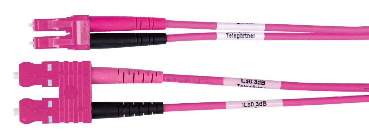 TelegäRtner LWL, PatchKabel, Duplex, LC-SC, 3m, 50/125u, OM4