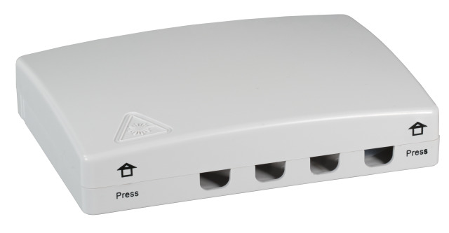 EFB Elektronik FTTH Indoor Connectionbox for 4Fiber, 4Adapter