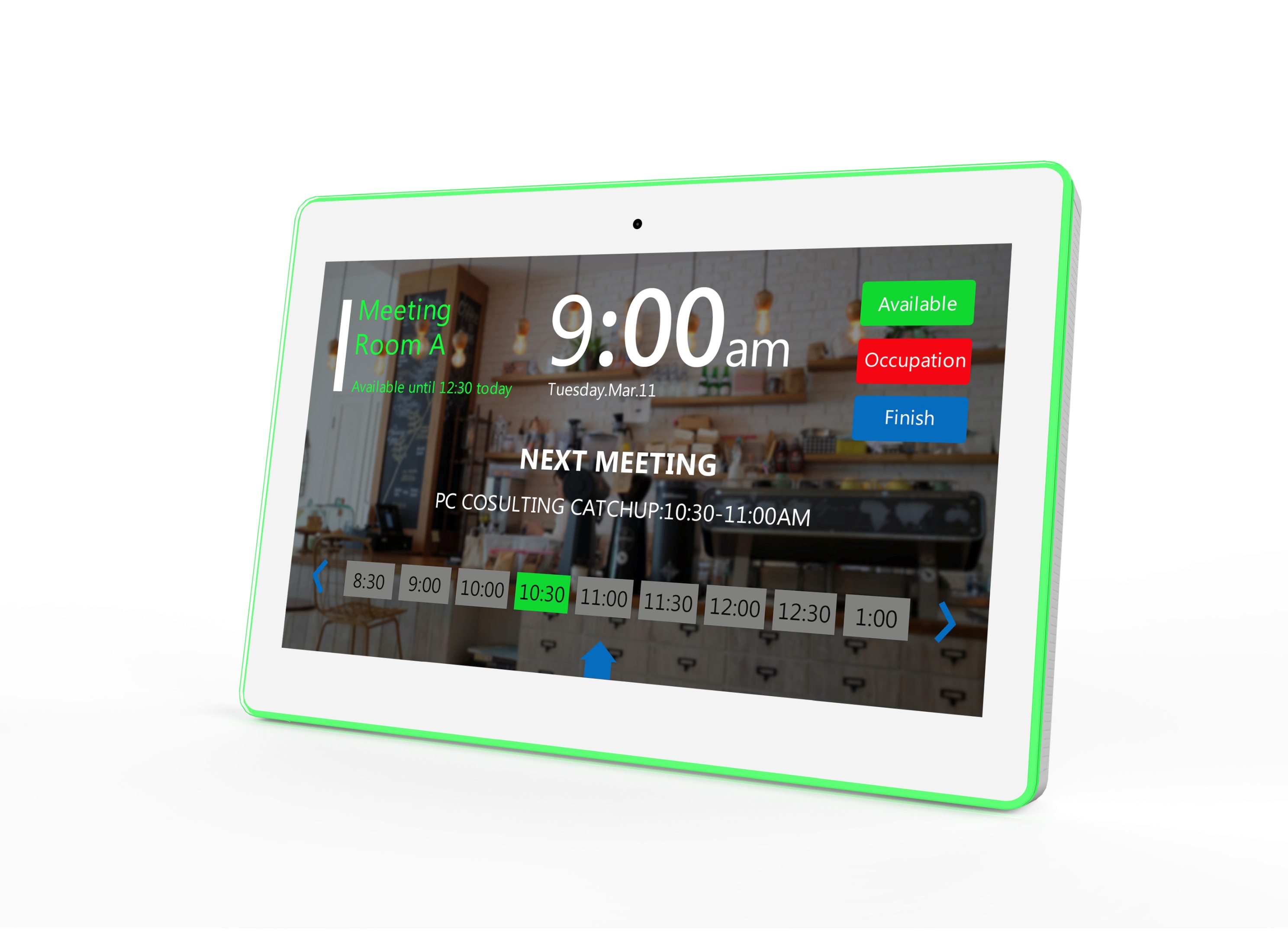 ALLNET Meetingraum RGB LED Tablet 15 Zoll RK3576 Android 16 und NFC/RFID Farbe weiß