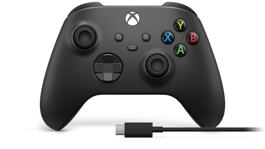 MS Xbox Wireless Controller - black + USB-C Kabel