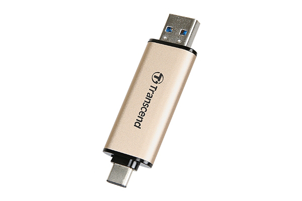 Transcend JetFlash 930C USB flash drive 256 GB USB Type-A / USB Type-C 3.2 Gen 1 (3.1 Gen 1) Gold