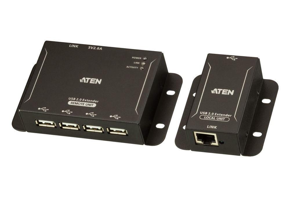 Aten USB-Extender,4-Port USB 2.0 CAT 5 Extender (Bis Zu 50 M)