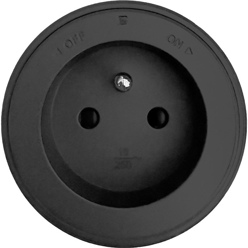 Synergy 21 MODULRAIL Steckdosenmodul Type E (FranzöSisch) Black 16A 250V
