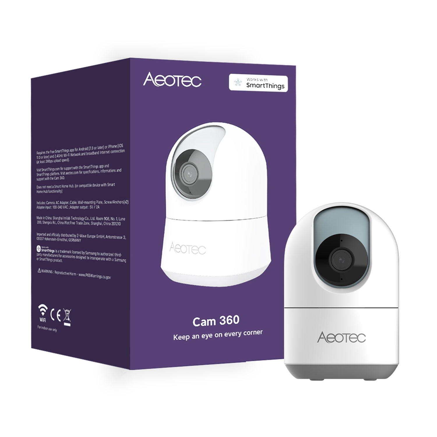 Aeotec Smart Things · "Cam 360" · IP Kamera · WLAN