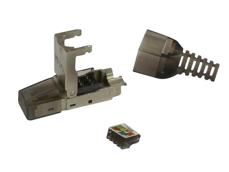 TP-Stecker TP, Feldkonfektionierbar, CAT6A, RJ45, Werkzeuglo TP-Stecker TP, Feldkonfektionierbar, CAT6A, RJ45, Werkzeuglo