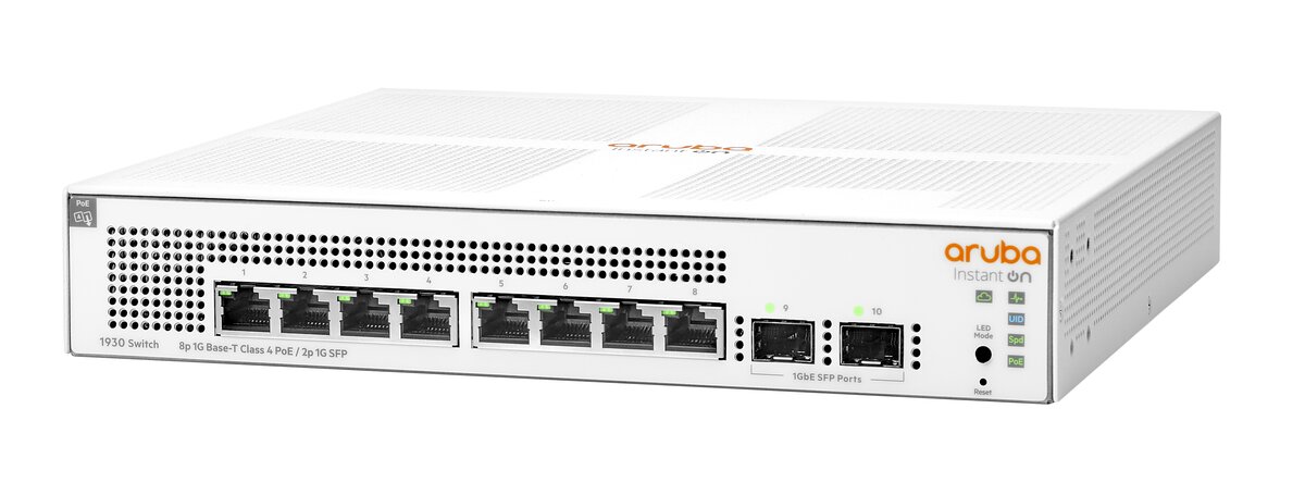 HPE Aruba Networking Networking Instant On Switch 8p Gigabit CL4 PoE 2p SFP 124W 1930