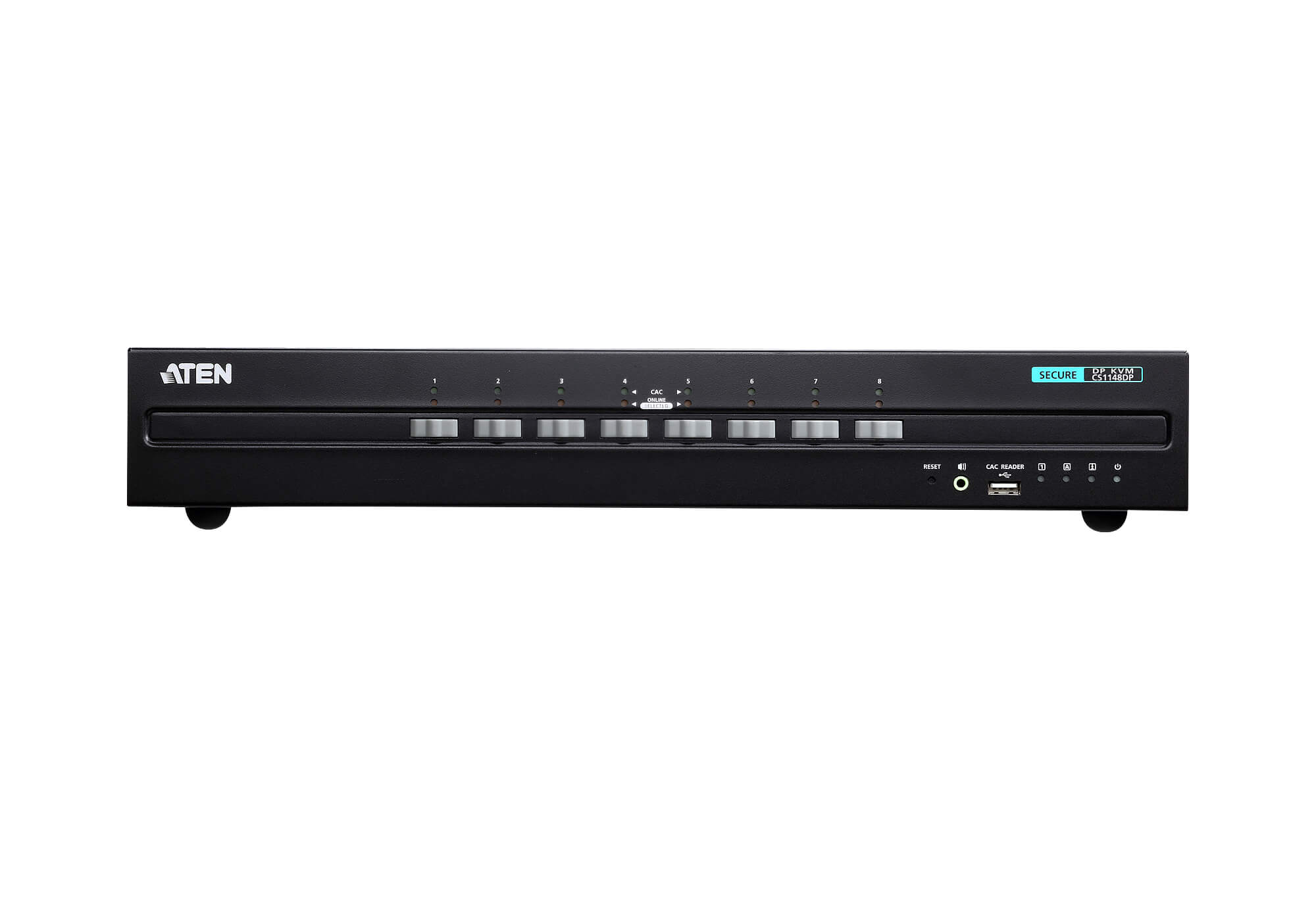 Aten KVM-Switch  8-fach Audio/DP(Displayport), USB, Dual Display, Secure,