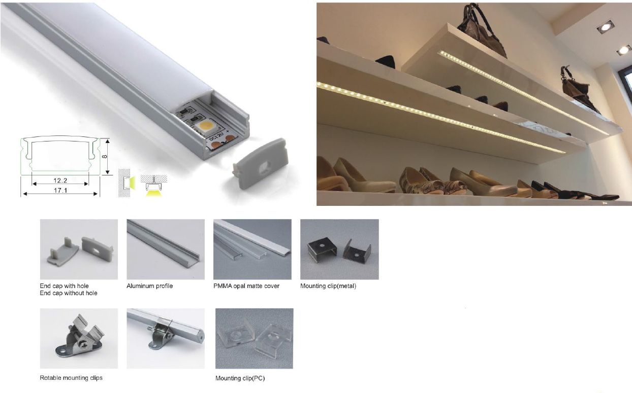 Synergy 21 LED U-Profil 200cm, ALU002-R Weiss