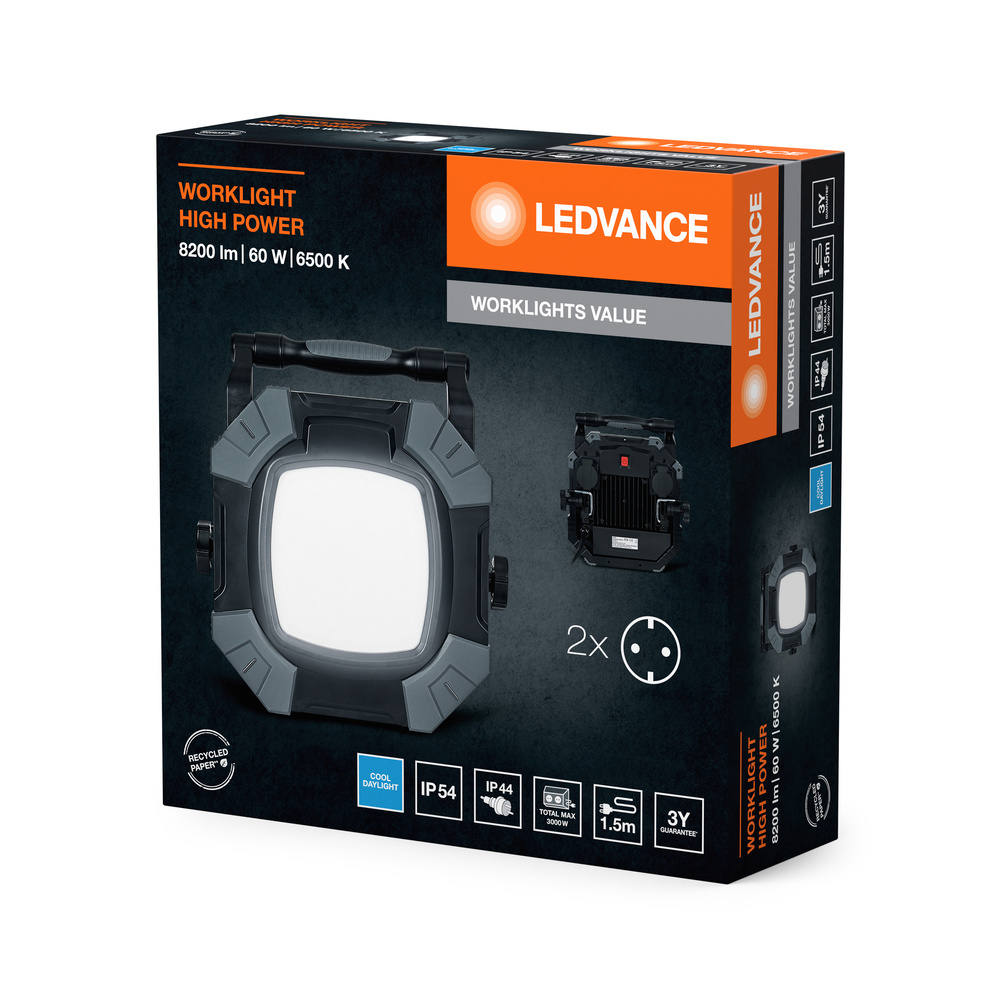LEDVANCE WORKLIGHTS VALUE HIGH POWER High Power 60W 865 2x Socket