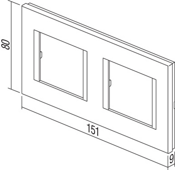 TEM Serie  Modul Rahmen OL COVER PLATE LINE2x2M ES