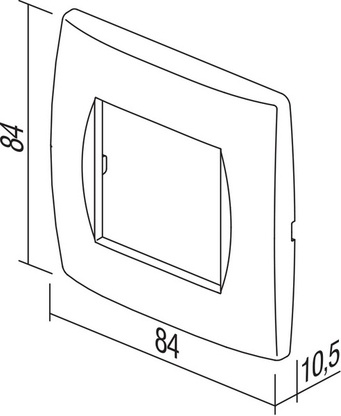 TEM Serie  Modul Rahmen OS COVER PLATE SOFT2M IW