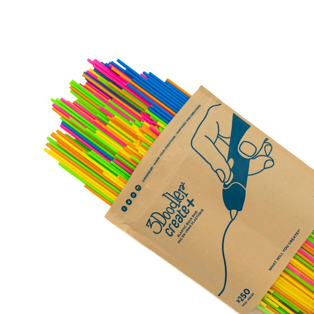 3Doodler Filament / Create+ & Pro+ / 250 / PLA / neongrün, neongelb, neonpink, neonorange, blau / "Neon Sunset Mix"