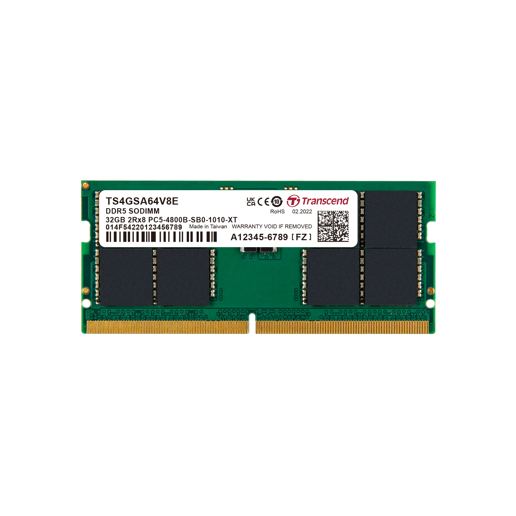 Transcend JetRam JM4800ASE-16G memory module 16 GB 1 x 16 GB DDR5 262-pin SO-DIMM