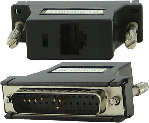 Perle DBA0013C RJ-45 DB-25M Black, Stainless steel