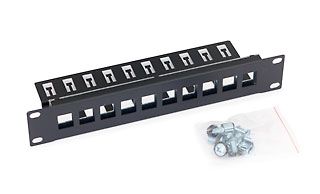 Triton 10"Wandgehäuse, zbh. Modulares Patchpanel für Keystone-Module, 1HE, Schwarz, Triton 10"Wandgehäuse, zbh. Modulares Patchpanel für Keystone-Module, 1HE, Schwarz,